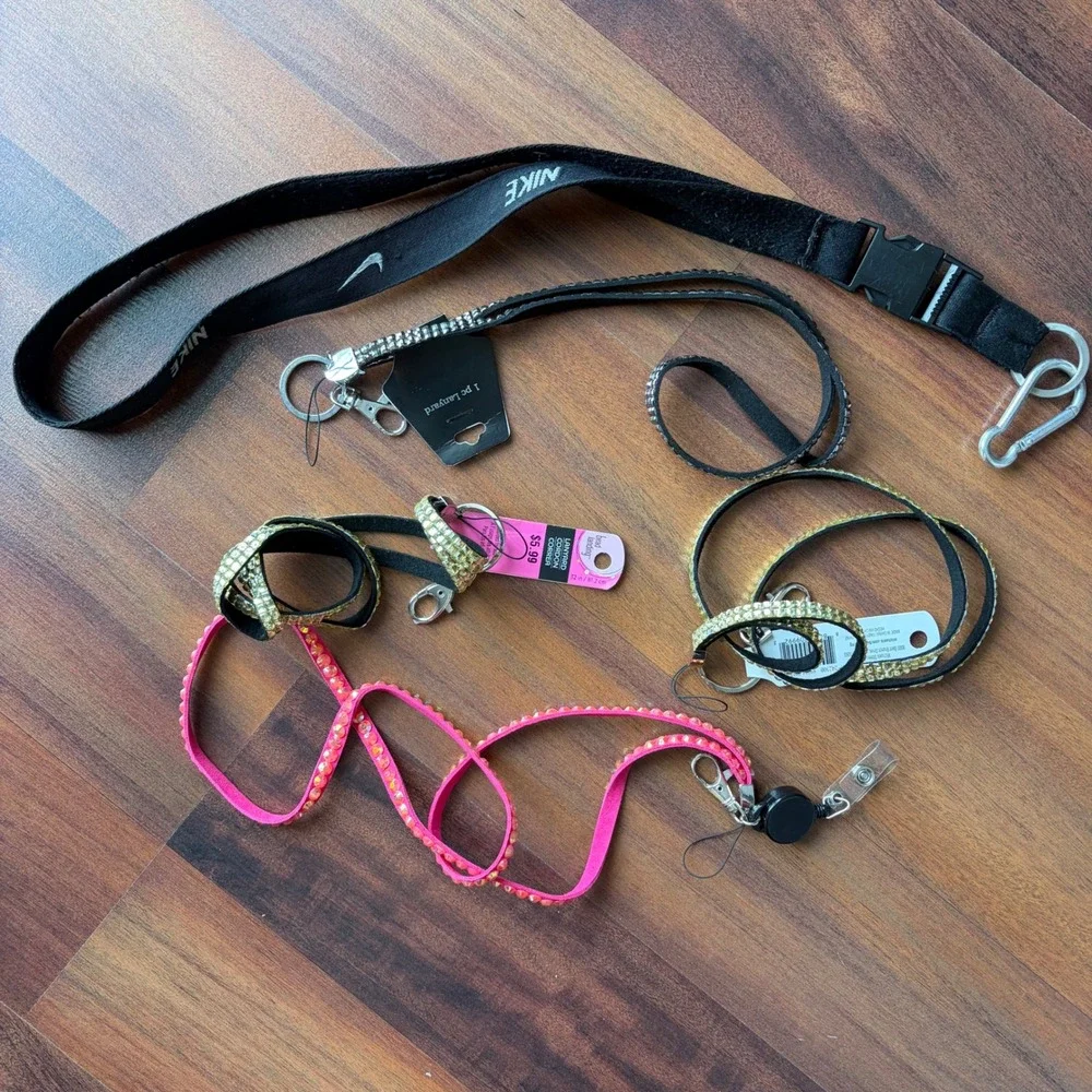 Sparkly Rhinestone‎ Lanyard Neck Strap Keychain Holder Bundle 3pk